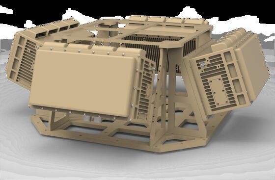X Band Four-sided Phased Array Radar with 360° Coverage and ≥5 km UAV Detection Range